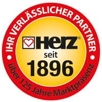 Logo: HERZ seit 1896 - Ihr verlässlicher Partner - über 125 Jahre Marktpräsenz